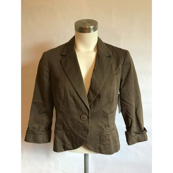 Tabitha Anthropologie Gray 3/4 Sleeve Blazer Jacket, Size 6 (US) - Picture 1 of 11